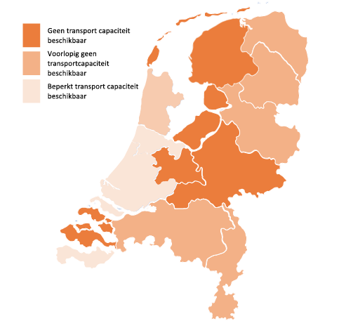Netzüberlastung Niederlande (abnehmende Karte)